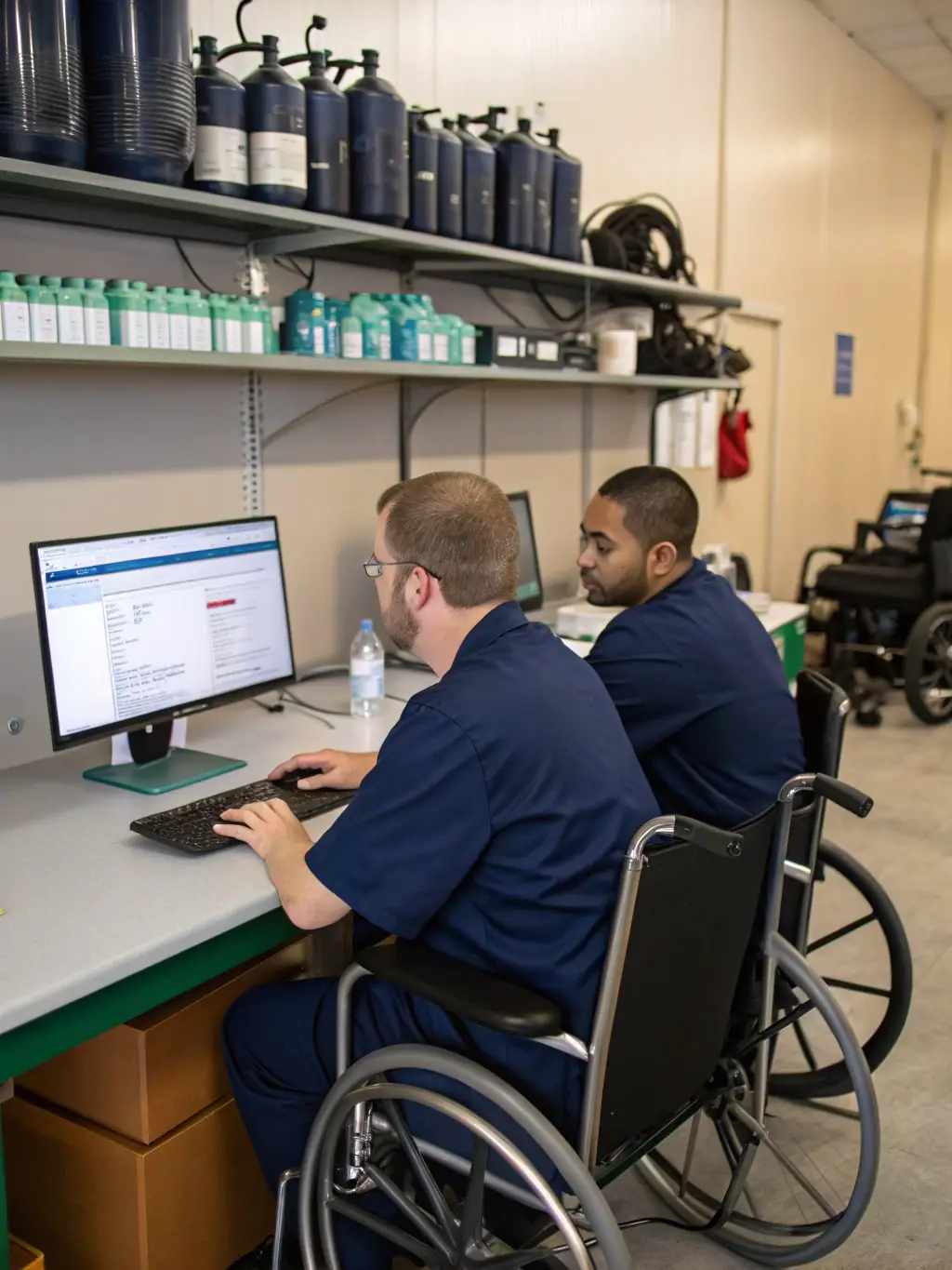 An organized billing department processing claims efficiently, illustrating TheraSync MSO's expertise in financial management for therapy practices.